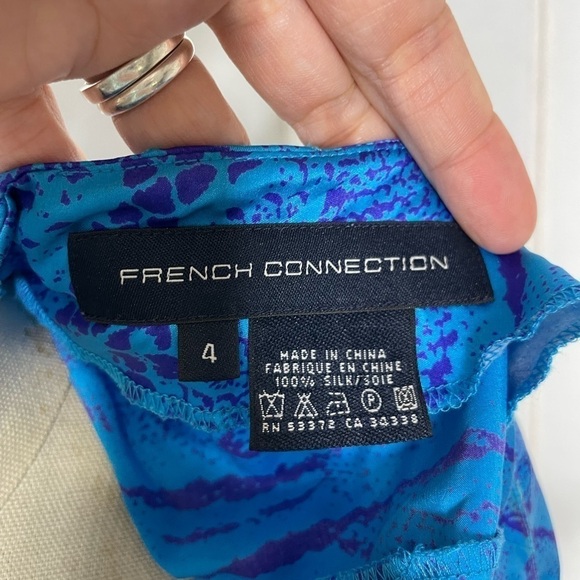 French Connection Silk Snake Print Halter Dress 436 - Picture 7 of 10